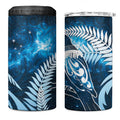 New Zealand Matariki 4 in 1 Can Cooler Tumbler Pigeon Kereru Maori Fern Art