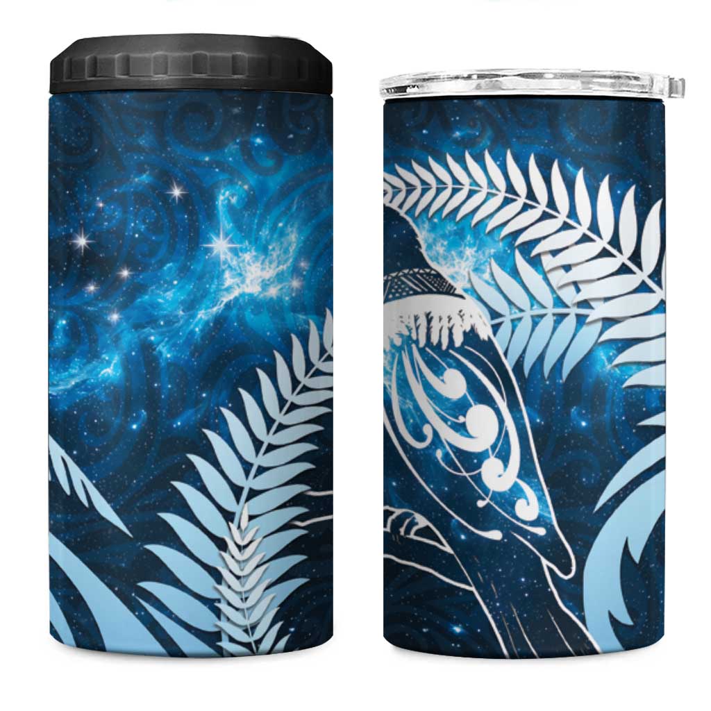 New Zealand Matariki 4 in 1 Can Cooler Tumbler Pigeon Kereru Maori Fern Art