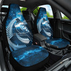 New Zealand Matariki Car Seat Cover Pigeon Kereru Maori Fern Art