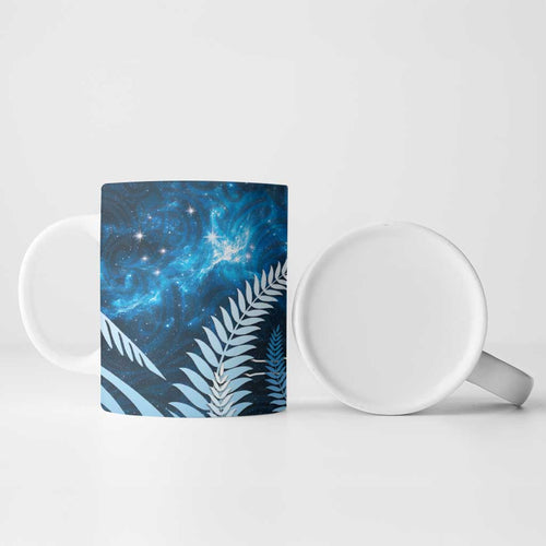 New Zealand Matariki Ceramic Mug Pigeon Kereru Maori Fern Art