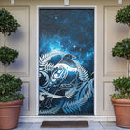 New Zealand Matariki Door Cover Pigeon Kereru Maori Fern Art