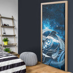 New Zealand Matariki Door Cover Pigeon Kereru Maori Fern Art