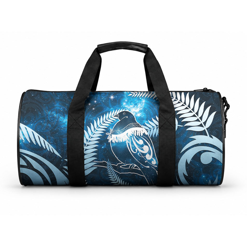 New Zealand Matariki Duffle Bag Pigeon Kereru Maori Fern Art