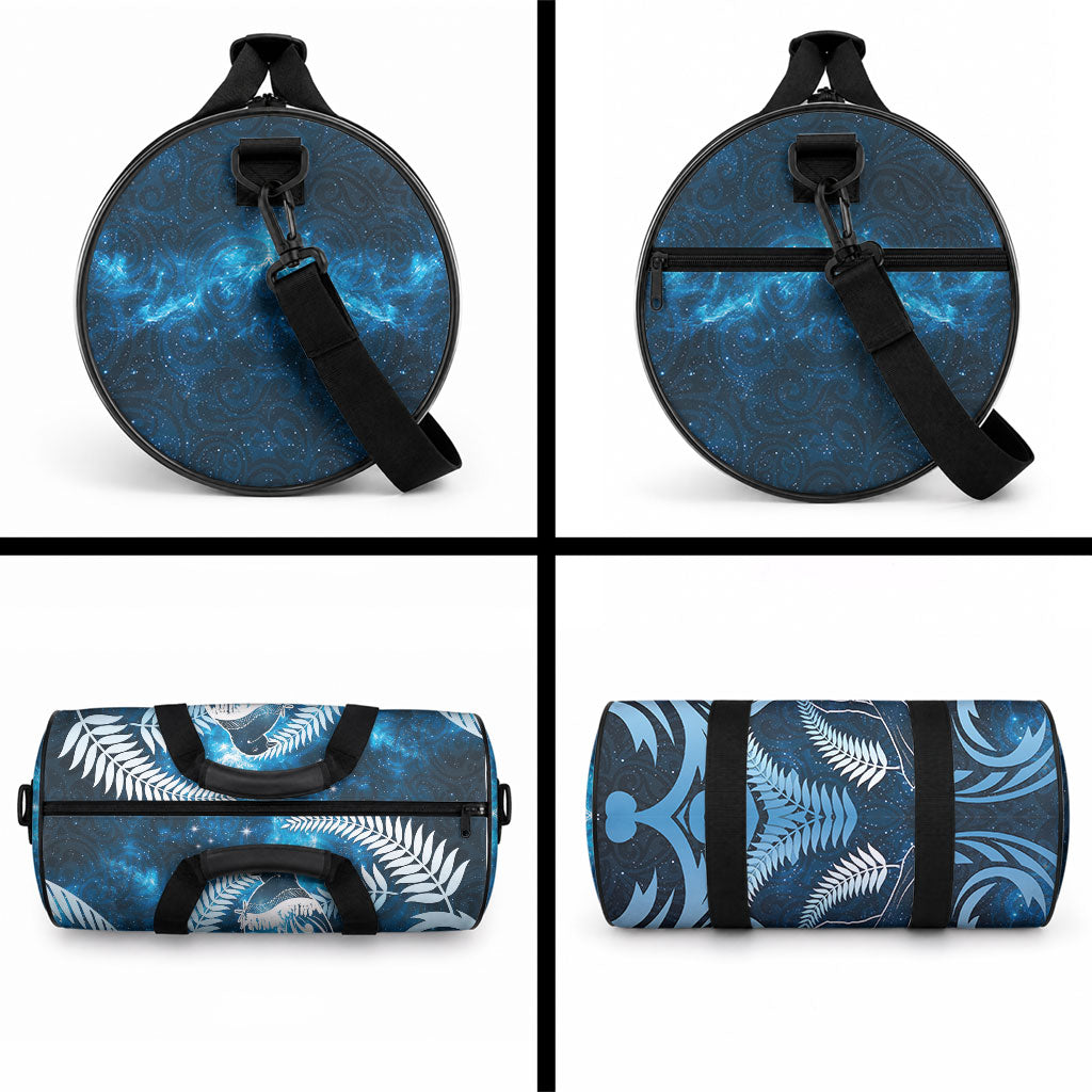New Zealand Matariki Duffle Bag Pigeon Kereru Maori Fern Art