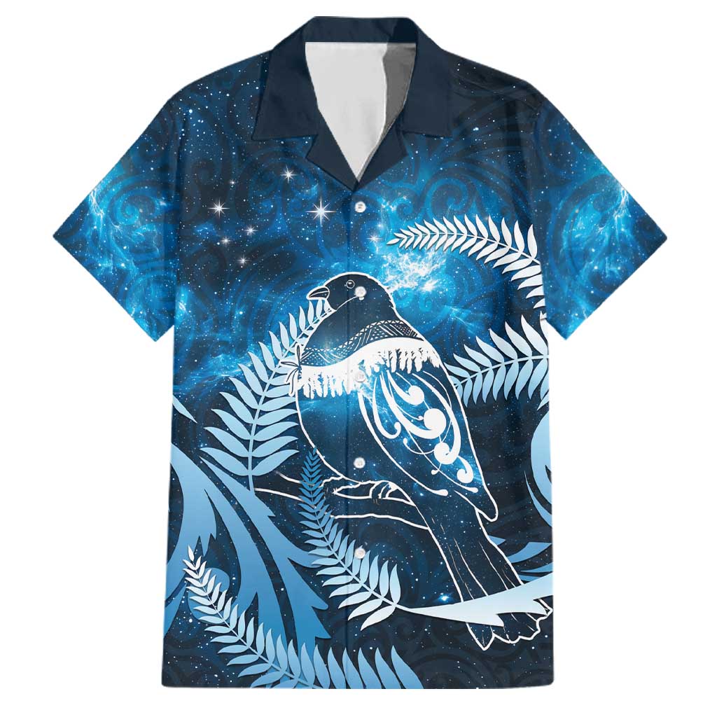 New Zealand Matariki Family Matching Off Shoulder Maxi Dress and Hawaiian Shirt Pigeon Kereru Maori Fern Art