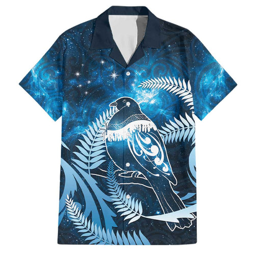 New Zealand Matariki Family Matching Puletasi and Hawaiian Shirt Pigeon Kereru Maori Fern Art
