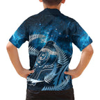 New Zealand Matariki Hawaiian Shirt Pigeon Kereru Maori Fern Art