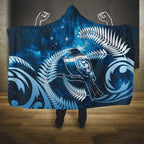 New Zealand Matariki Hooded Blanket Pigeon Kereru Maori Fern Art