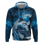 New Zealand Matariki Hoodie Pigeon Kereru Maori Fern Art