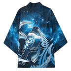 New Zealand Matariki Kimono Pigeon Kereru Maori Fern Art