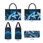 New Zealand Matariki Leather Bag Pigeon Kereru Maori Fern Art