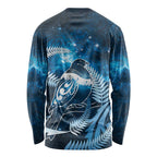 New Zealand Matariki Long Sleeve Shirt Pigeon Kereru Maori Fern Art