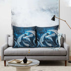 New Zealand Matariki Pillow Cover Pigeon Kereru Maori Fern Art