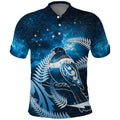 New Zealand Matariki Polo Shirt Pigeon Kereru Maori Fern Art