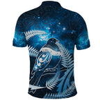 New Zealand Matariki Polo Shirt Pigeon Kereru Maori Fern Art
