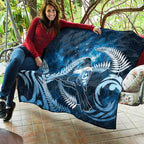 New Zealand Matariki Quilt Pigeon Kereru Maori Fern Art