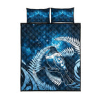 New Zealand Matariki Quilt Bed Set Pigeon Kereru Maori Fern Art
