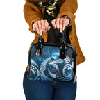 New Zealand Matariki Shoulder Handbag Pigeon Kereru Maori Fern Art