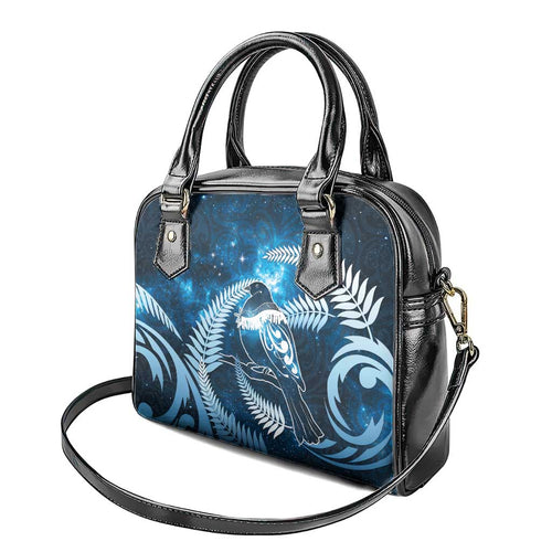 New Zealand Matariki Shoulder Handbag Pigeon Kereru Maori Fern Art