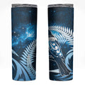 New Zealand Matariki Skinny Tumbler Pigeon Kereru Maori Fern Art