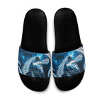 New Zealand Matariki Slide Sandals Pigeon Kereru Maori Fern Art