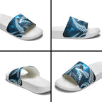 New Zealand Matariki Slide Sandals Pigeon Kereru Maori Fern Art