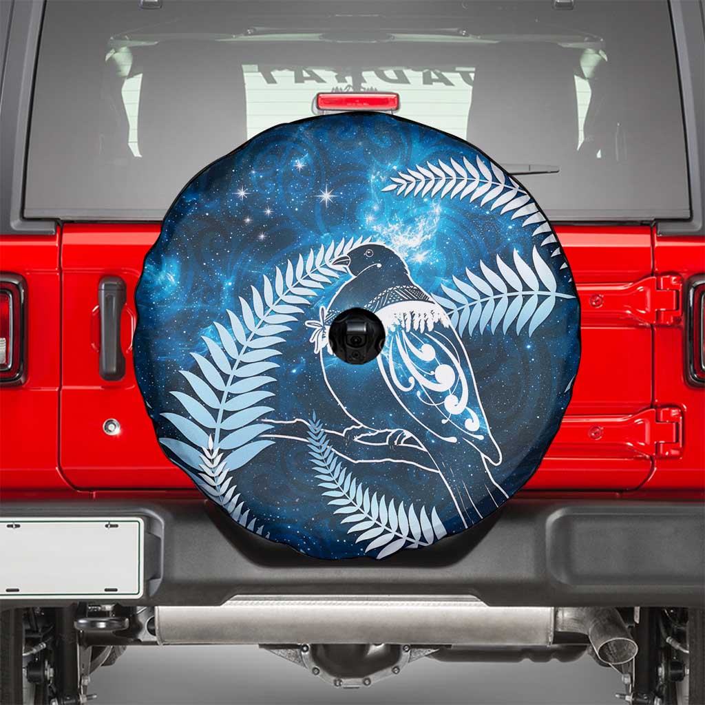 New Zealand Matariki Spare Tire Cover Pigeon Kereru Maori Fern Art