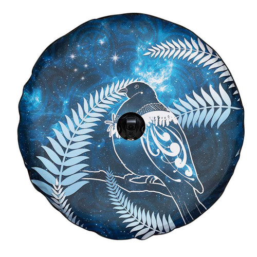 New Zealand Matariki Spare Tire Cover Pigeon Kereru Maori Fern Art