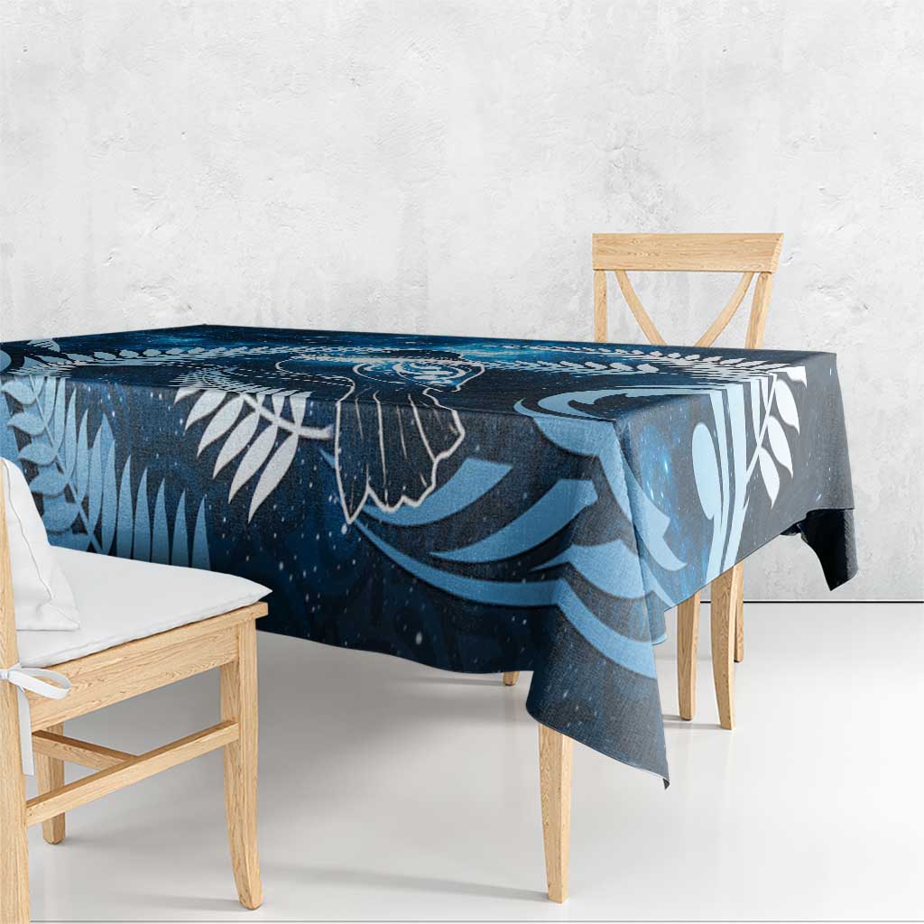 New Zealand Matariki Tablecloth Pigeon Kereru Maori Fern Art