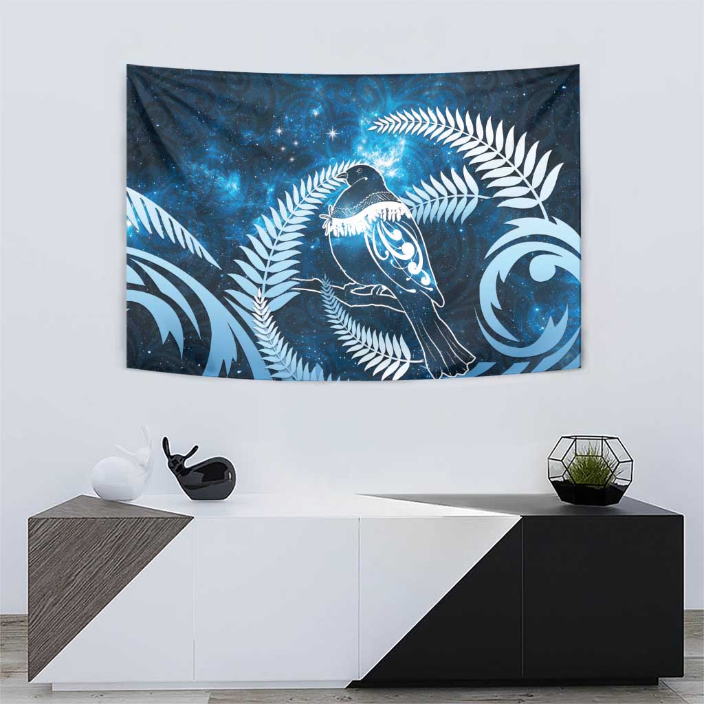 New Zealand Matariki Tapestry Pigeon Kereru Maori Fern Art