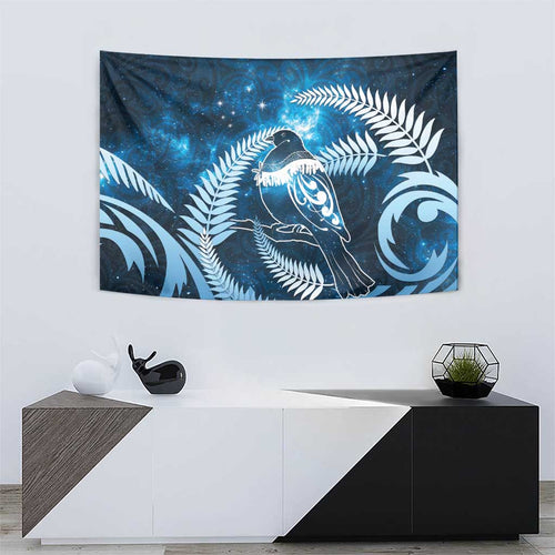 New Zealand Matariki Tapestry Pigeon Kereru Maori Fern Art