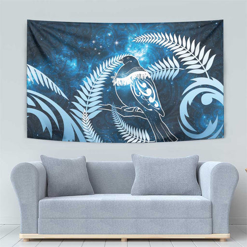 New Zealand Matariki Tapestry Pigeon Kereru Maori Fern Art