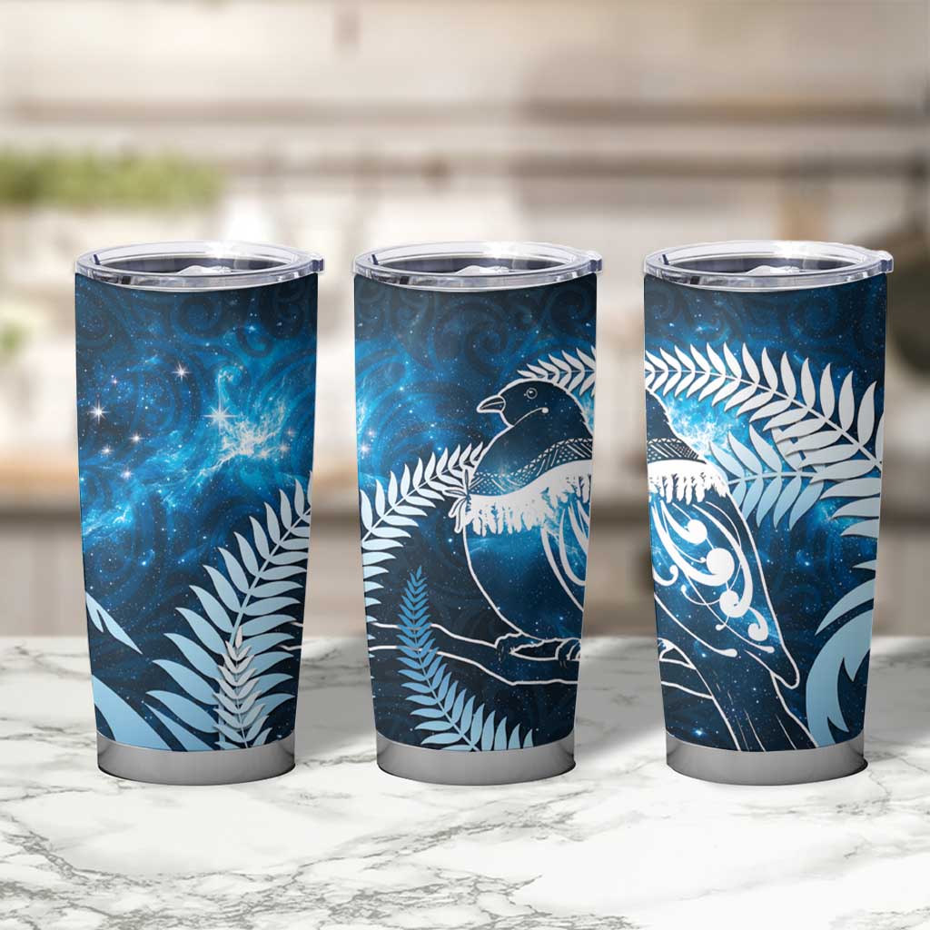 New Zealand Matariki Tumbler Cup Pigeon Kereru Maori Fern Art