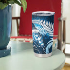 New Zealand Matariki Tumbler Cup Pigeon Kereru Maori Fern Art