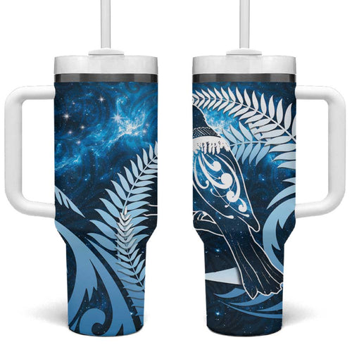 New Zealand Matariki Tumbler With Handle Pigeon Kereru Maori Fern Art