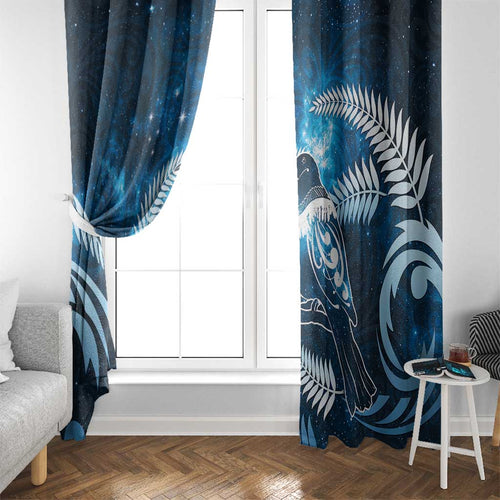 New Zealand Matariki Window Curtain Pigeon Kereru Maori Fern Art