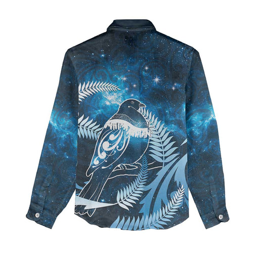 New Zealand Matariki Women Casual Shirt Pigeon Kereru Maori Fern Art