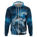 New Zealand Matariki Zip Hoodie Pigeon Kereru Maori Fern Art