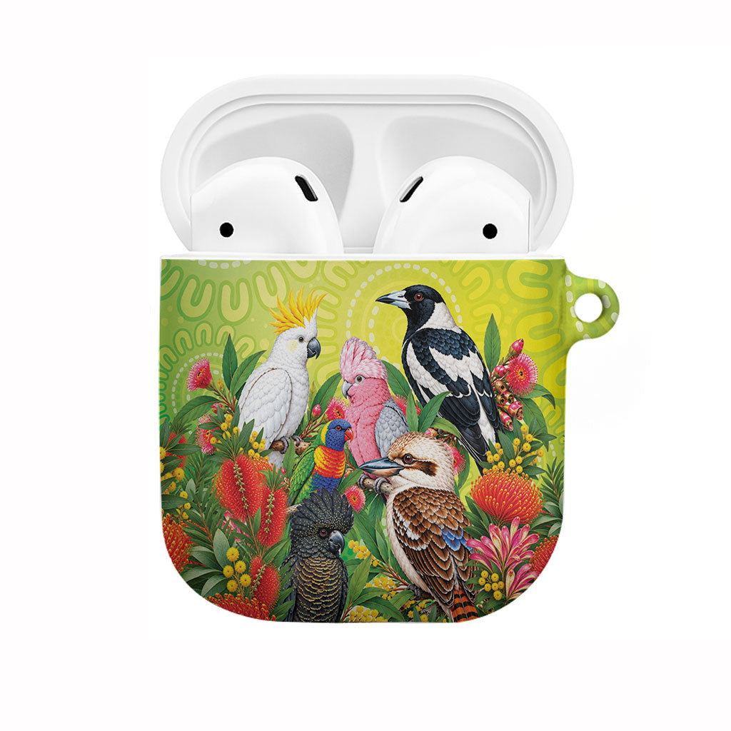 Australian Native Birds AirPods Case Art Dot Painting Pattern