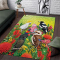 Australian Native Birds Area Rug Art Dot Painting Pattern