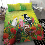 Australian Native Birds Bedding Set Art Dot Painting Pattern