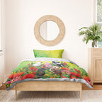 Australian Native Birds Bedding Set Art Dot Painting Pattern