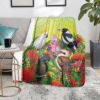 Australian Native Birds Blanket Art Dot Painting Pattern