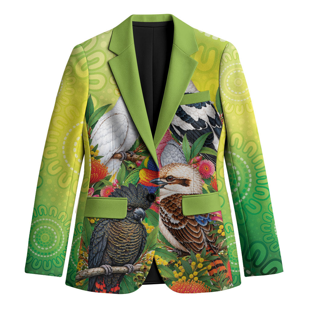 Australian Native Birds Blazer Art Dot Painting Pattern