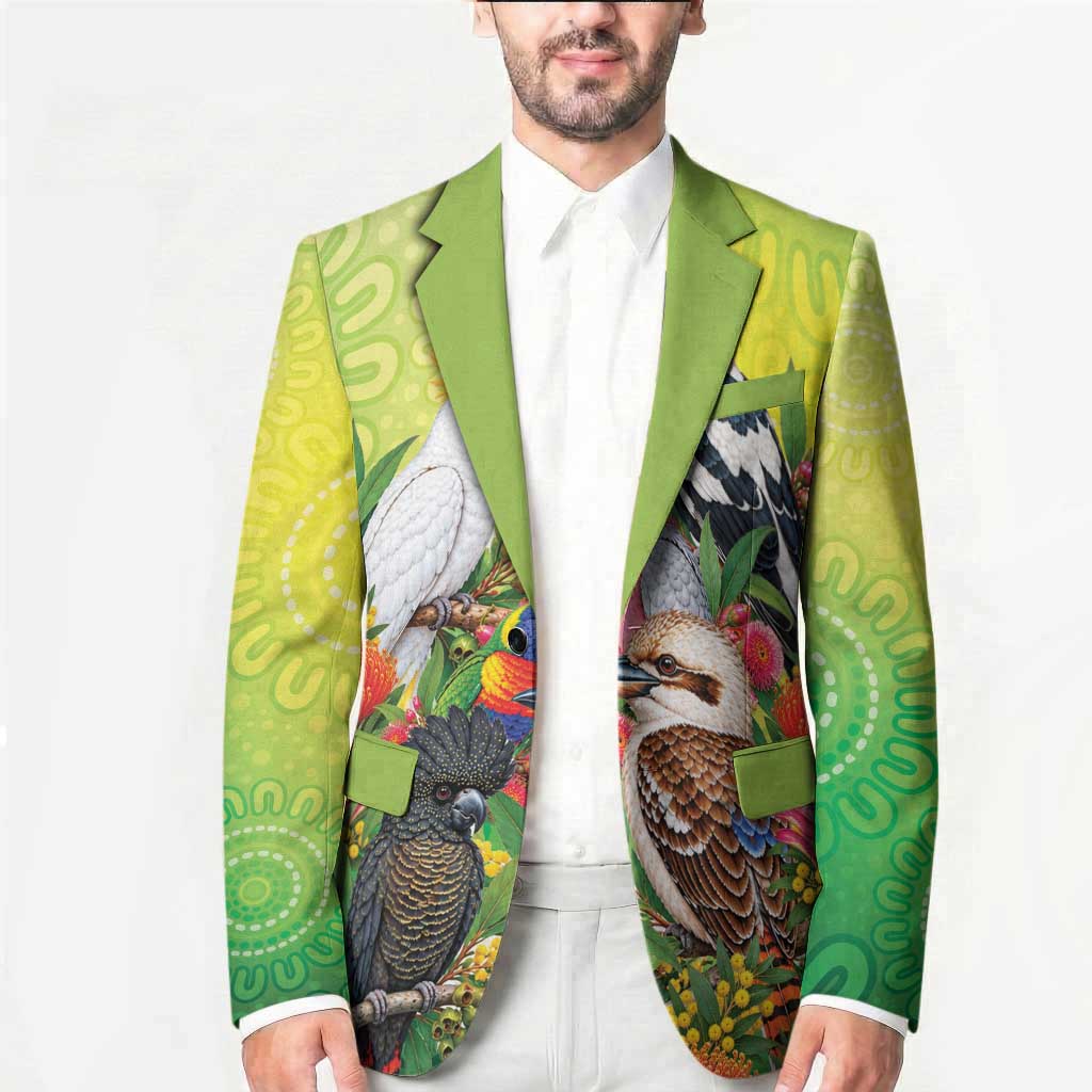 Australian Native Birds Blazer Art Dot Painting Pattern