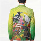 Australian Native Birds Blazer Art Dot Painting Pattern