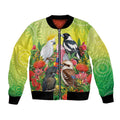 Australian Native Birds Bomber Jacket Art Dot Painting Pattern