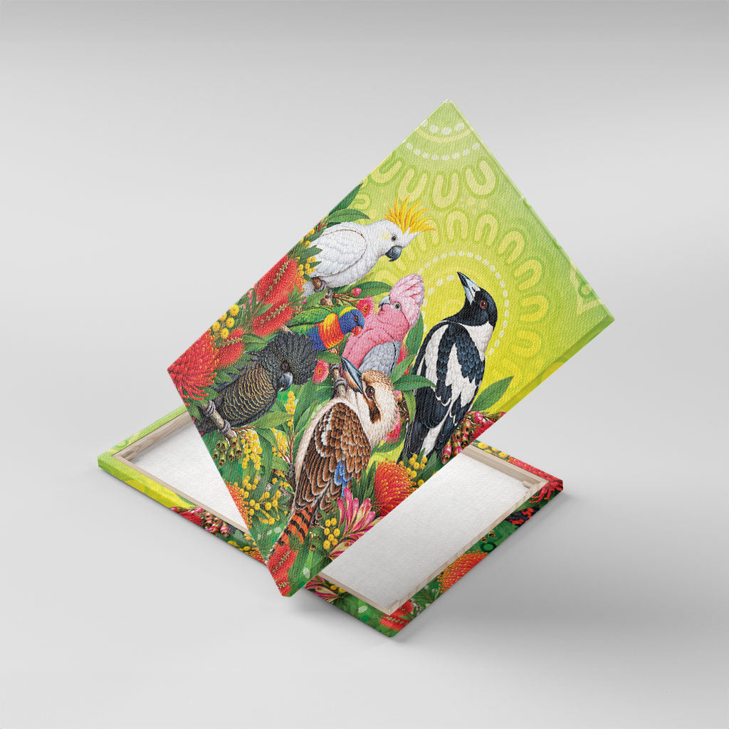 Australian Native Birds Canvas Wall Art Art Dot Painting Pattern