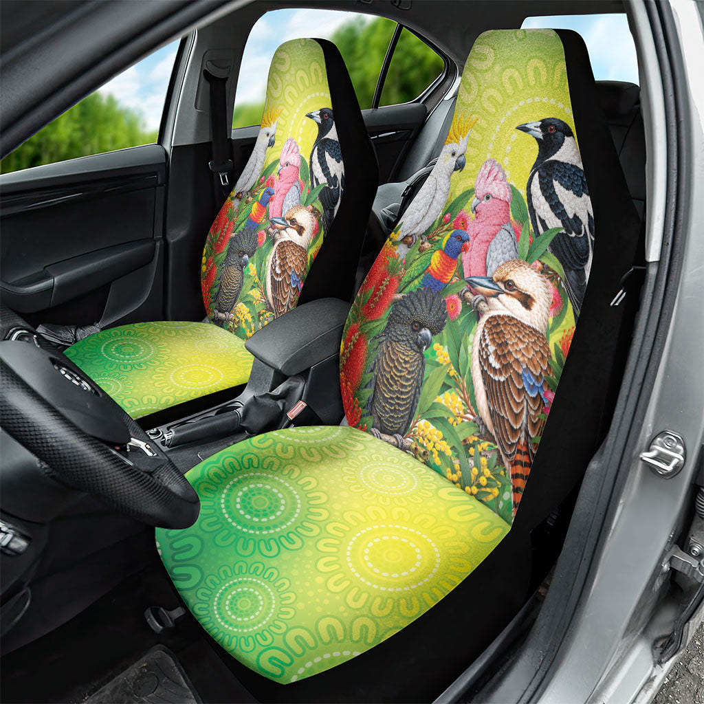 Australian Native Birds Car Seat Cover Art Dot Painting Pattern
