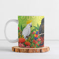 Australian Native Birds Ceramic Mug Art Dot Painting Pattern